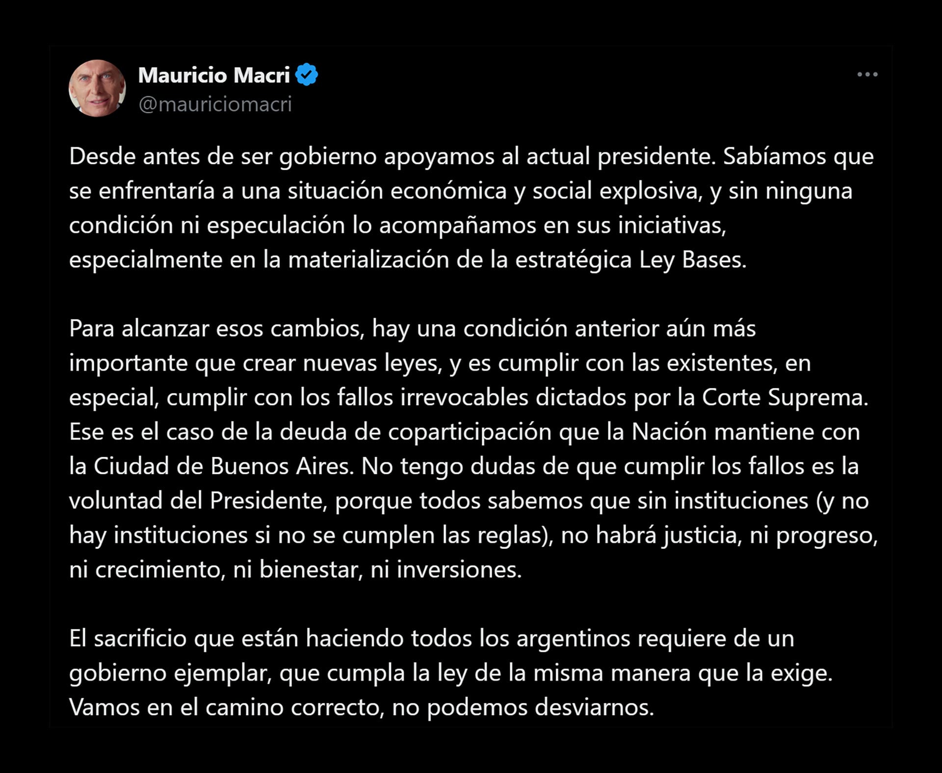 Macri y Milei