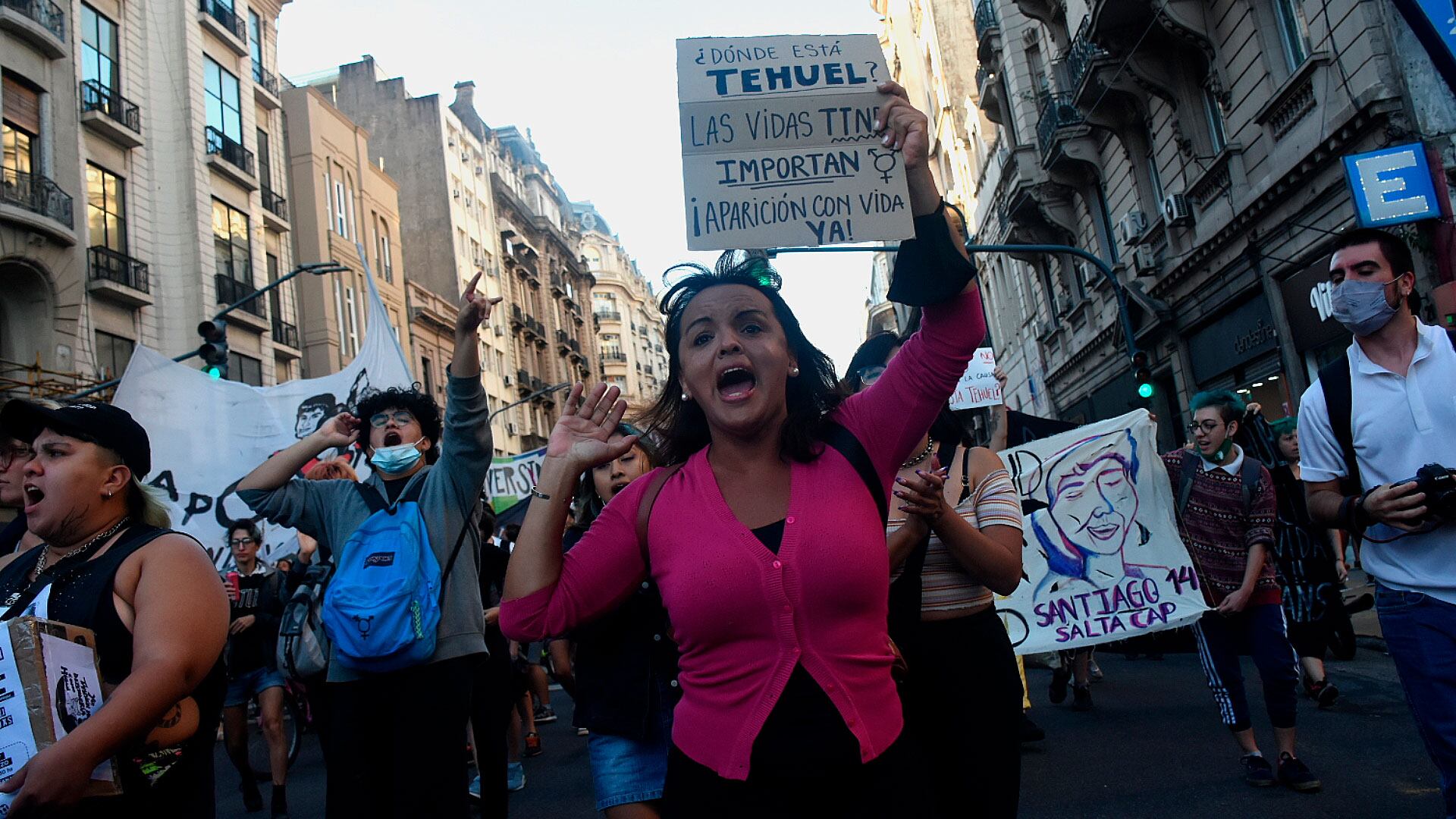 Un año de la desaparición de Tehuel - Movilización