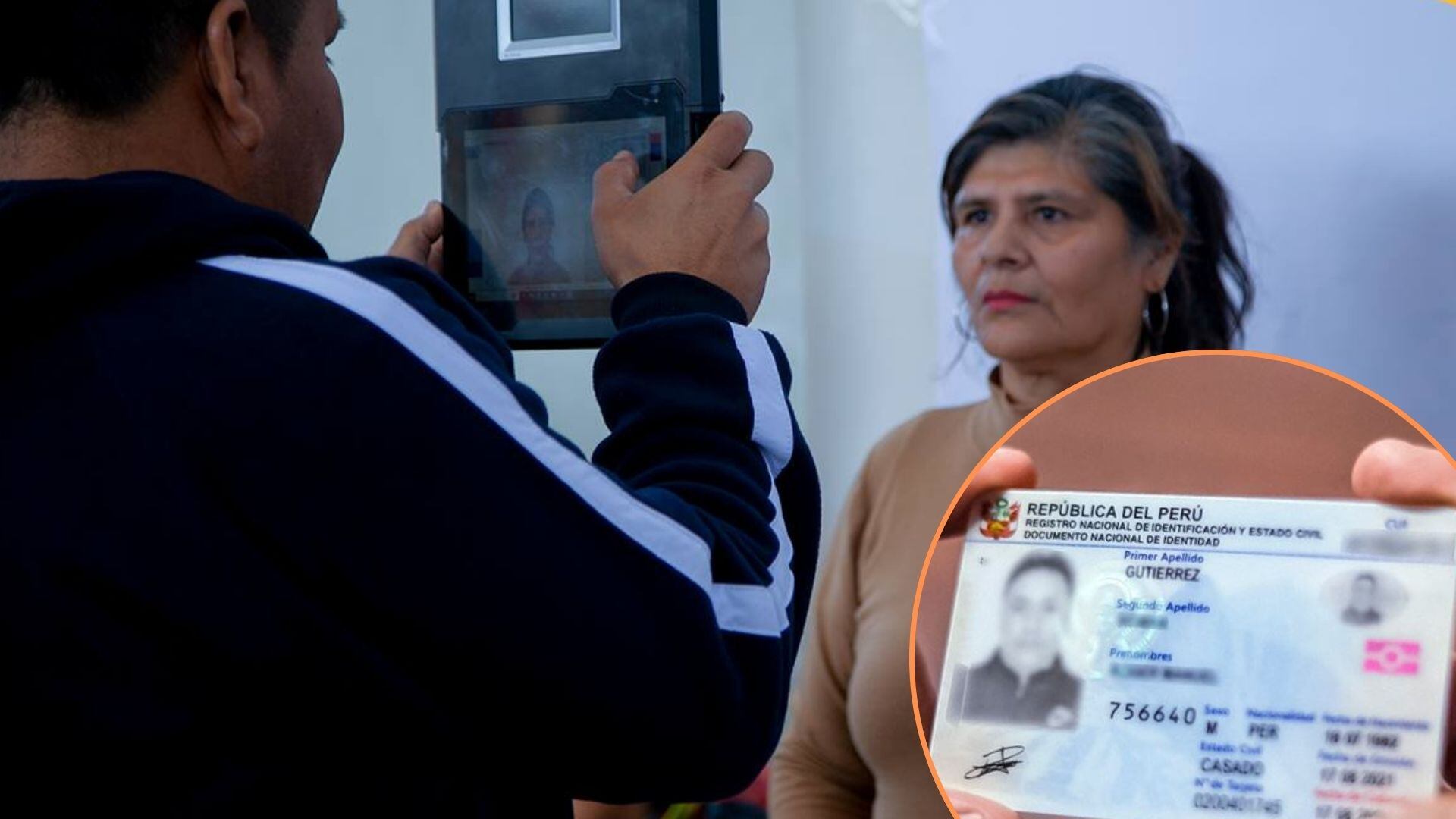 Un funcionario del Reniec toma a una ciudadana la foto que irá en su nuevo DNI electrónico en una de las campañas itinerantes.