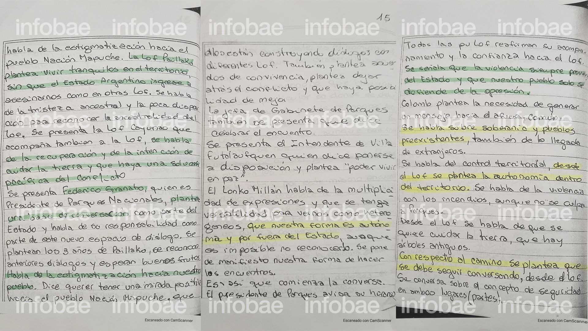 Mapuches acuerdo Casación