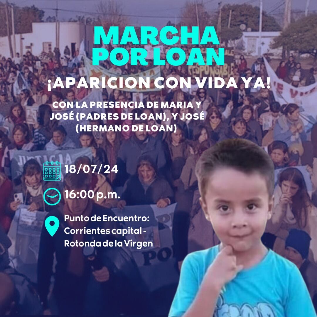 La familia de Loan marcha a la ciudad de Corrientes