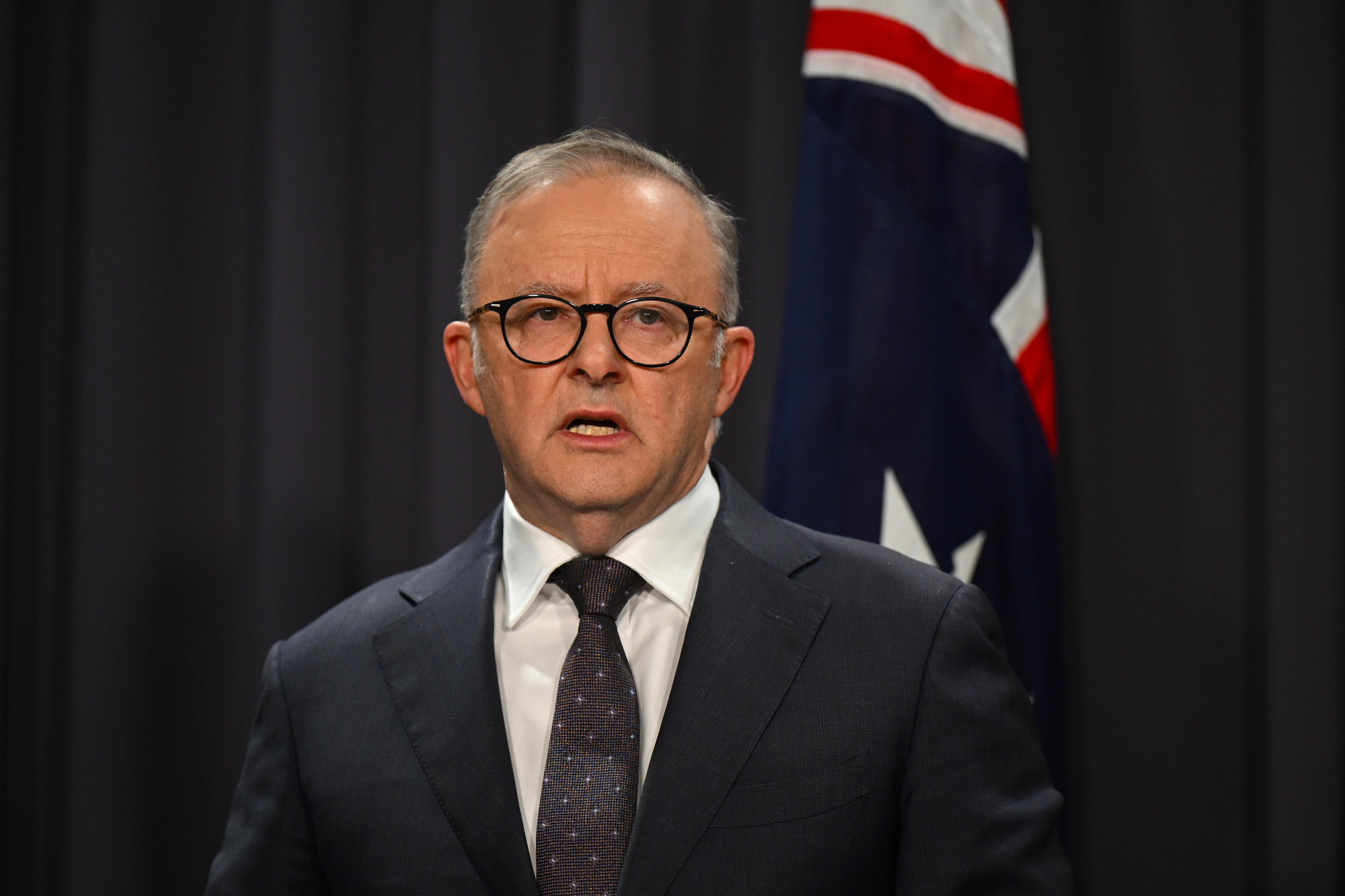 El primer ministro de Australia, Anthony Albanese (EFE/EPA/LUKAS COCH)
