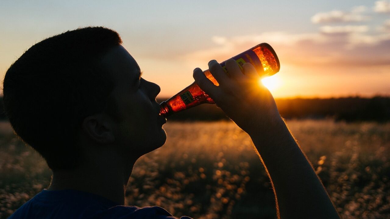 Un hombre bebiendo cerveza (Pixabay)