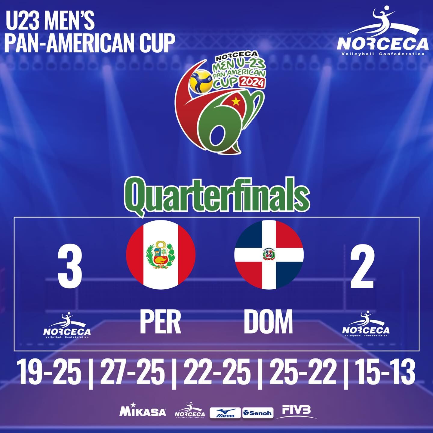 Perú vs República Dominicana 3-2: resumen y mejores puntos de la clasificación ‘bicolor’ a semifinales de Copa Panamericana Sub 23 de vóley masculino 