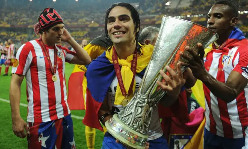 Falcao y Luis Amaranto Perea ganaron la Europa League en 2012 - crédito Getty Images