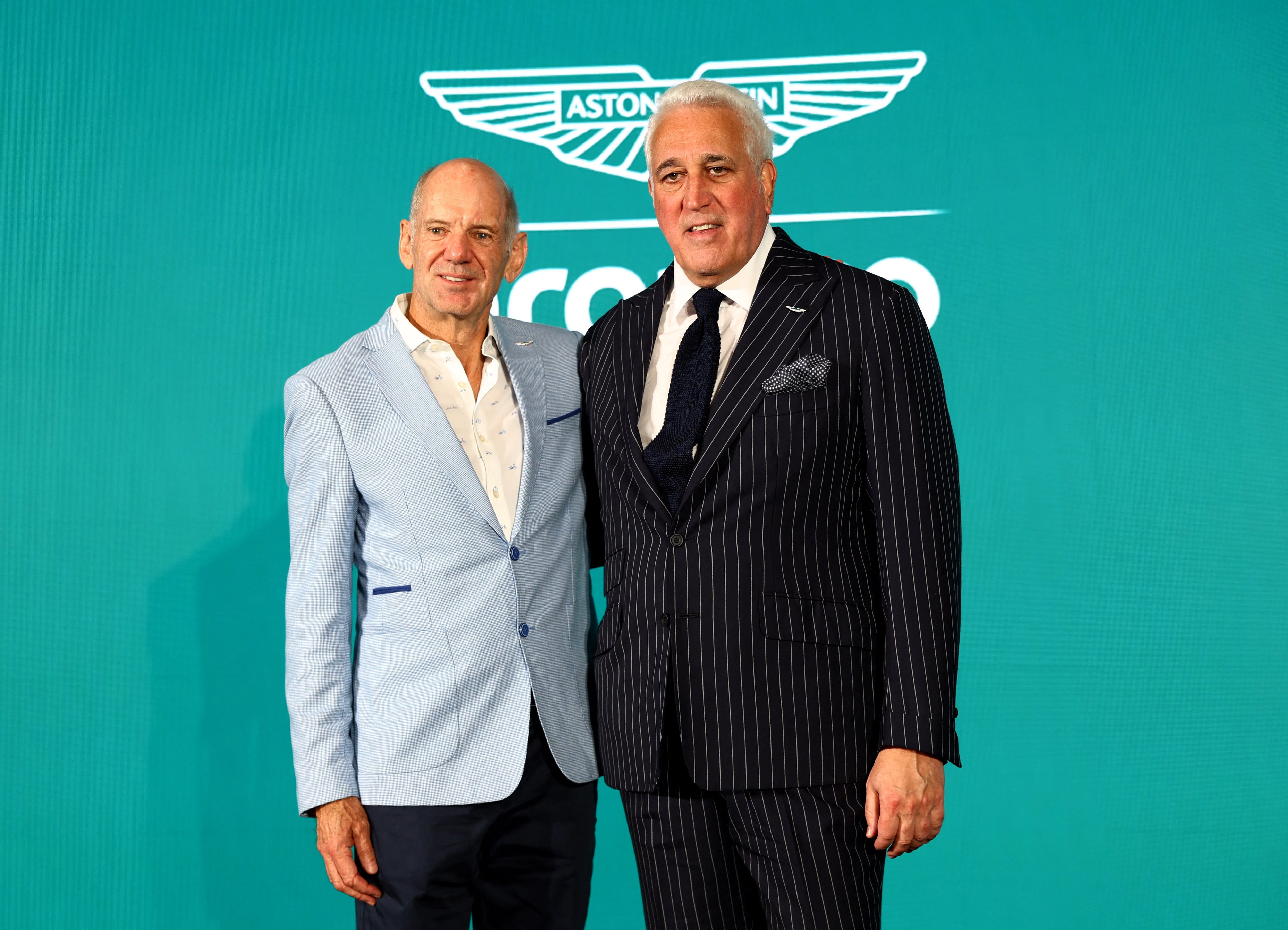 Adrian Newey, ingeniero de F1, y Lawrence Stroll, propietario de Aston Martin (Reuters/Andrew Boyers)