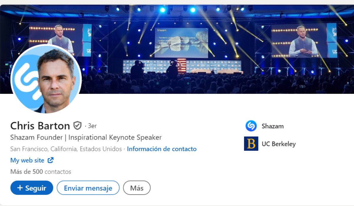 En su perfil de LinkedIn, Barton enumera su experiencia en Microsoft y Google. (LinkedIn)