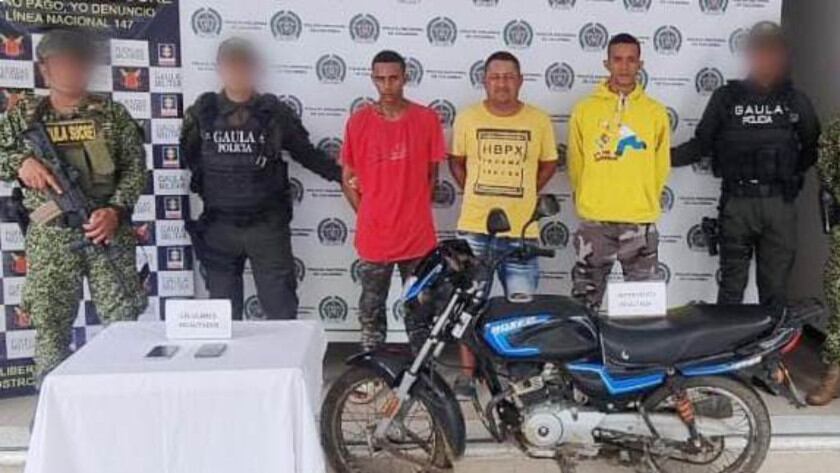 Captura de extorsionistas del Clan del Golfo en Sucre - crédito Policía Nacional