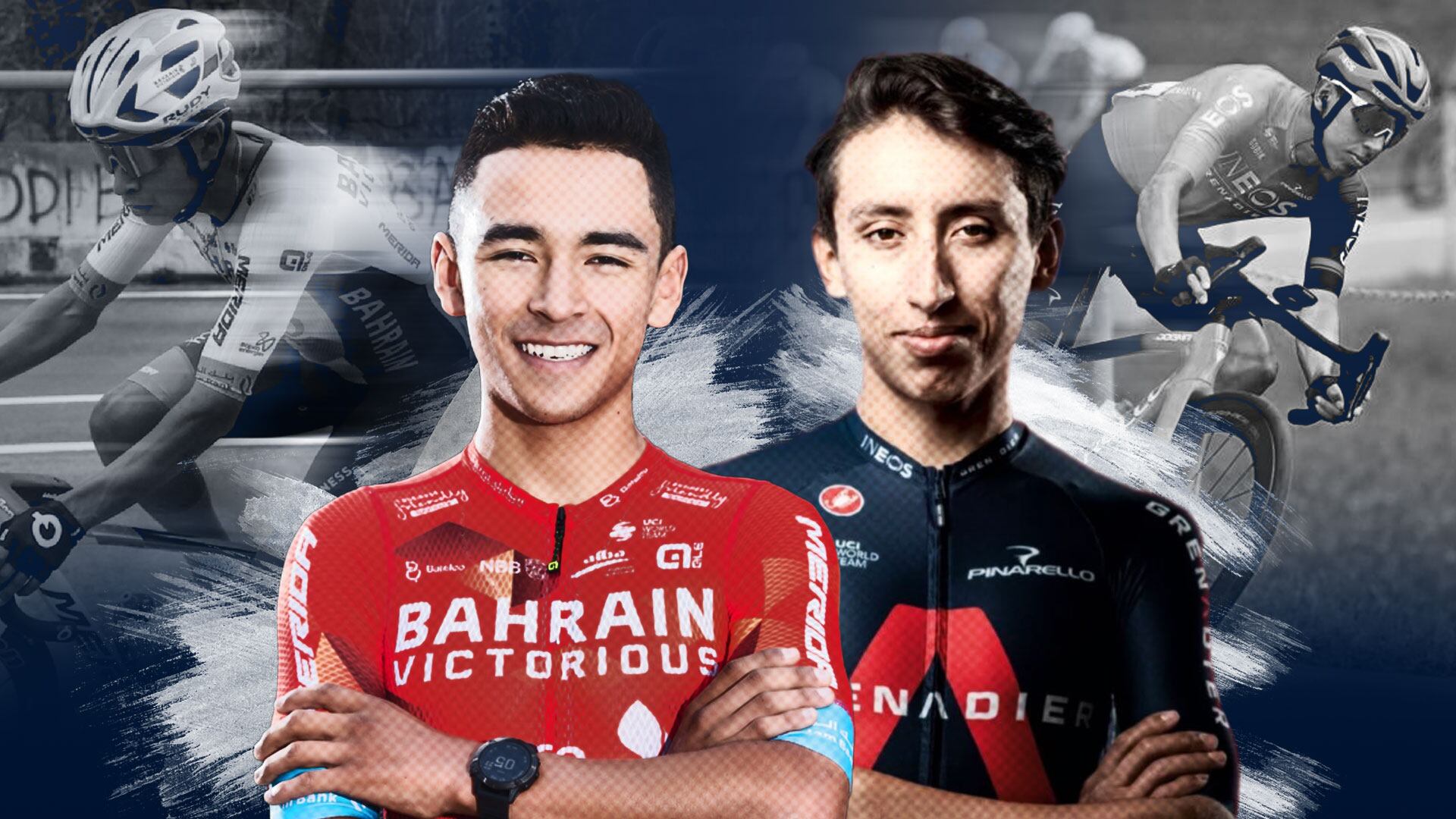 Santiago Buitrago (Bahrain Victorious) y Egan Bernal (INEOS Grenadiers) son los mejores colombianos de la jornada del Tour de Francia 2024 - crédito Jesús Áviles / Infobae