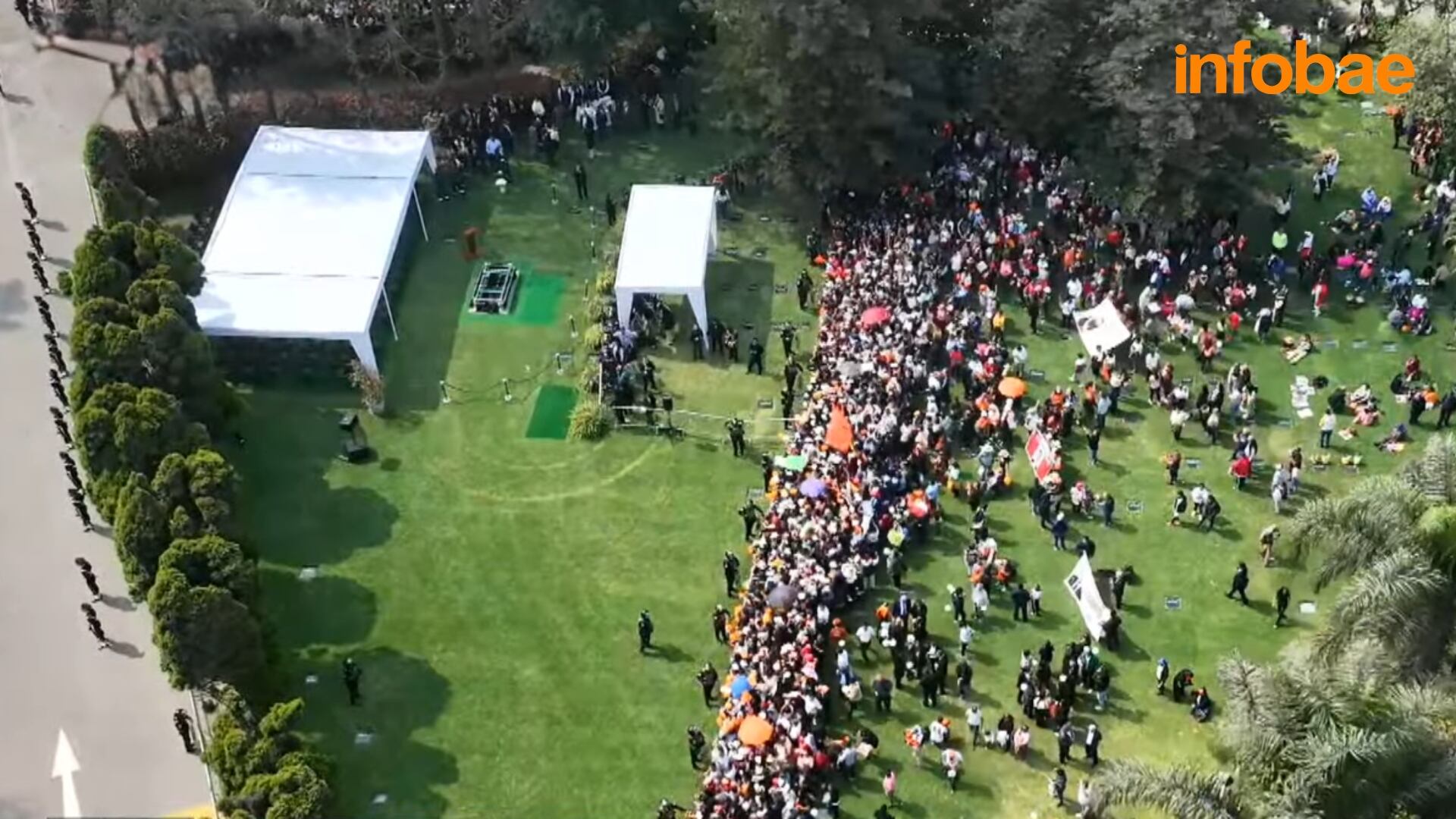 Vista aérea del lugar donde será sepultado alberto Fujimori