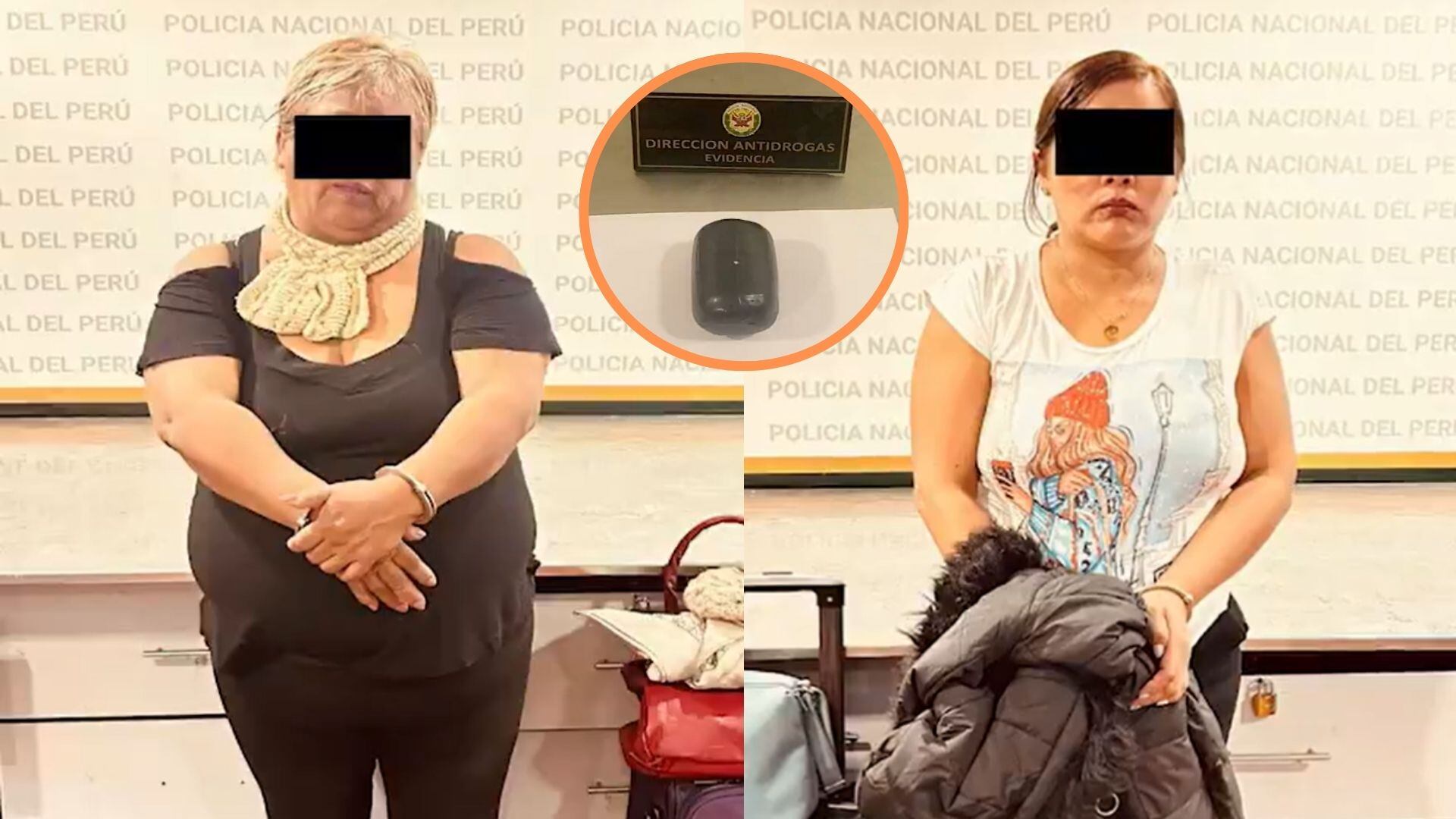 PNP detienen a mujeres que quería enviar droga al extranjero