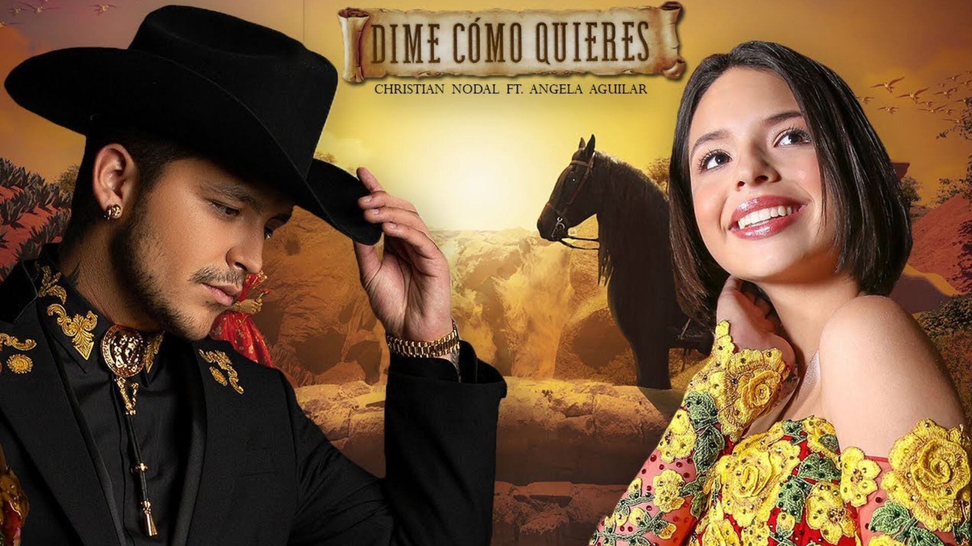 El hit "Dime cómo quieres" de Nodal y Ángela Aguilar revivió en los rankings. (YouTube)