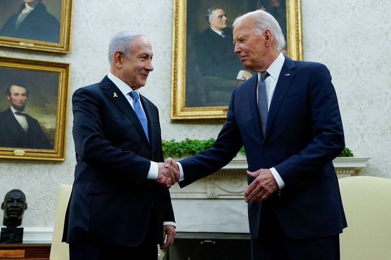 El presidente de Estados Unidos, Joe Biden, junto al primer ministro israelí, Benjamin Netanyahu (REUTERS/Elizabeth Frantz/Archivo)