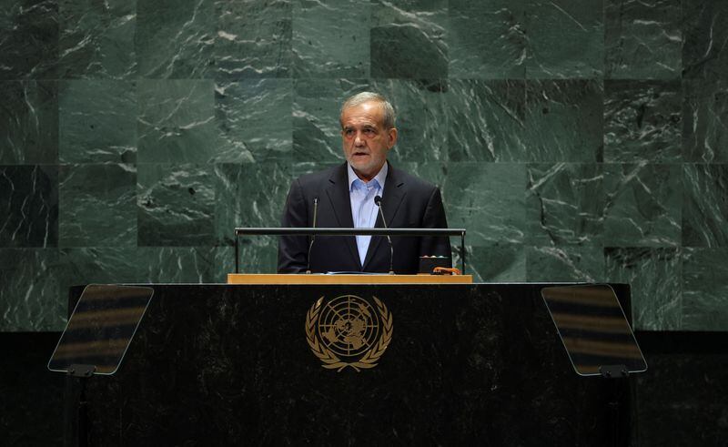 El presidente de Irán, Masoud Pezeshkian, habló en la 79ª Asamblea General de las Naciones Unidas este martes (REUTERS/Mike Segar)