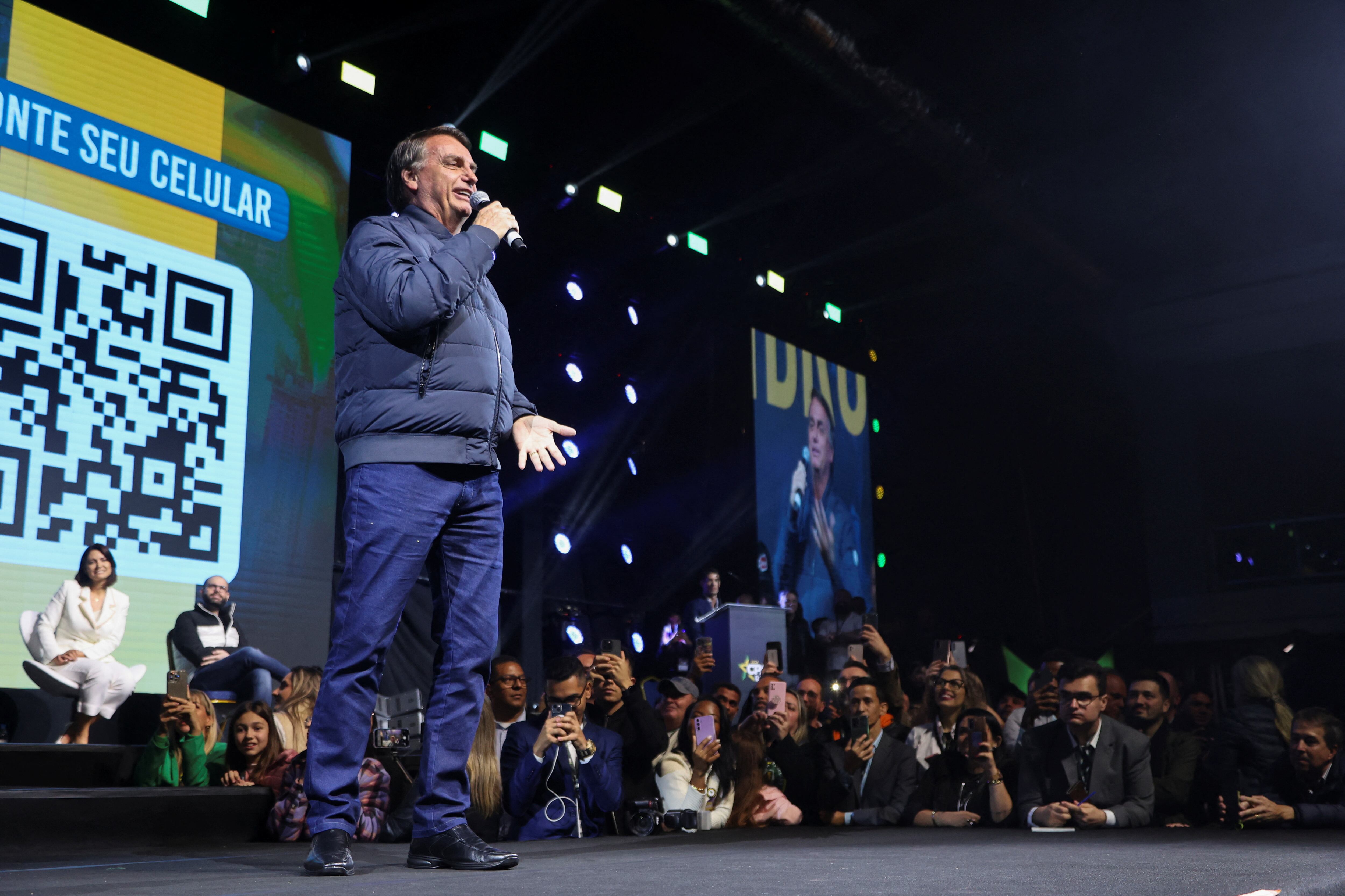 Jair Bolsonaro encabeza la Conferencia de Política de Acción Conservadora en Balneario Camboriú, en Santa Catarina, Brasil (REUTERS/Anderson Coelho)