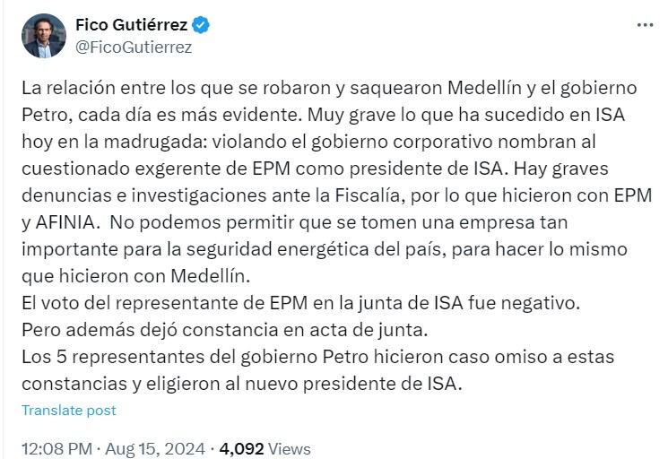 Publicación de Fico Gutiérrez