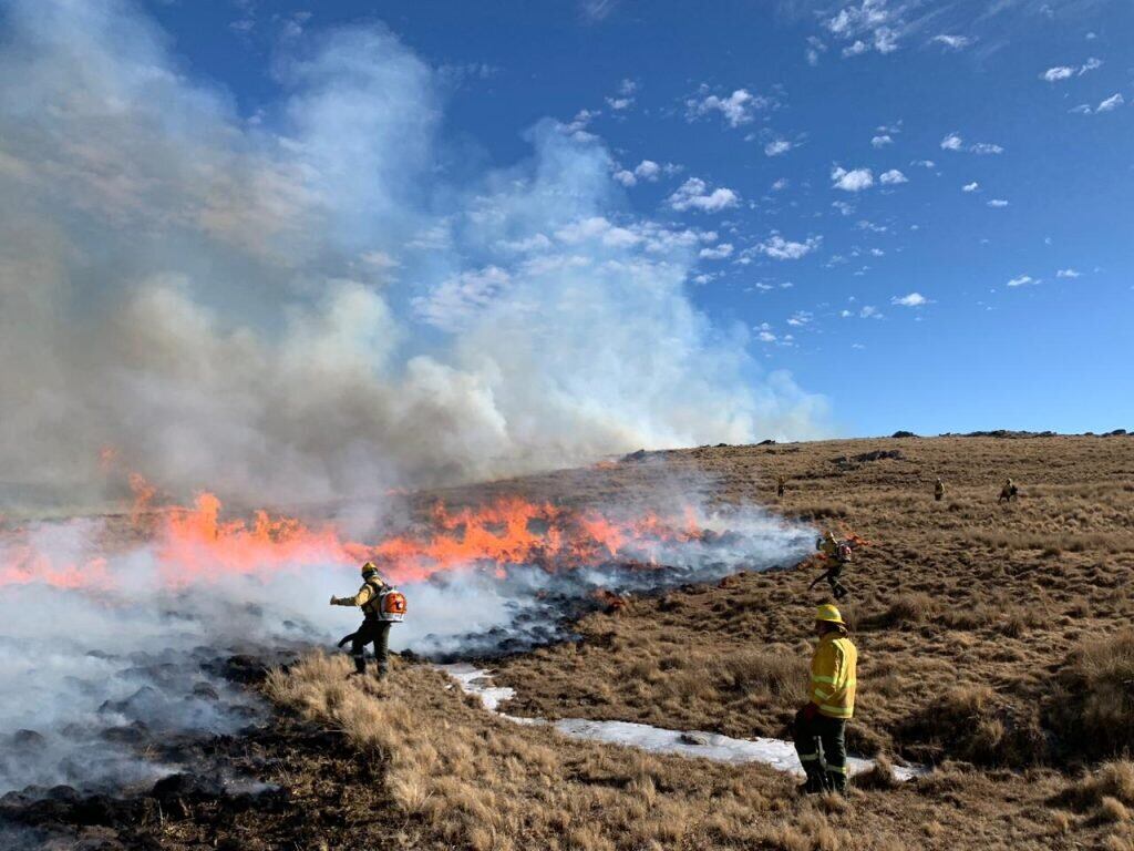 Incendio en el Cerro Champaquí de Córdoba