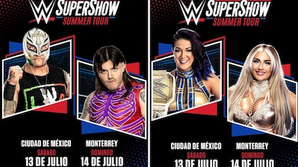 Estas son las tres luchas confirmadas para la WWE Super Show Summer Tour CDMX