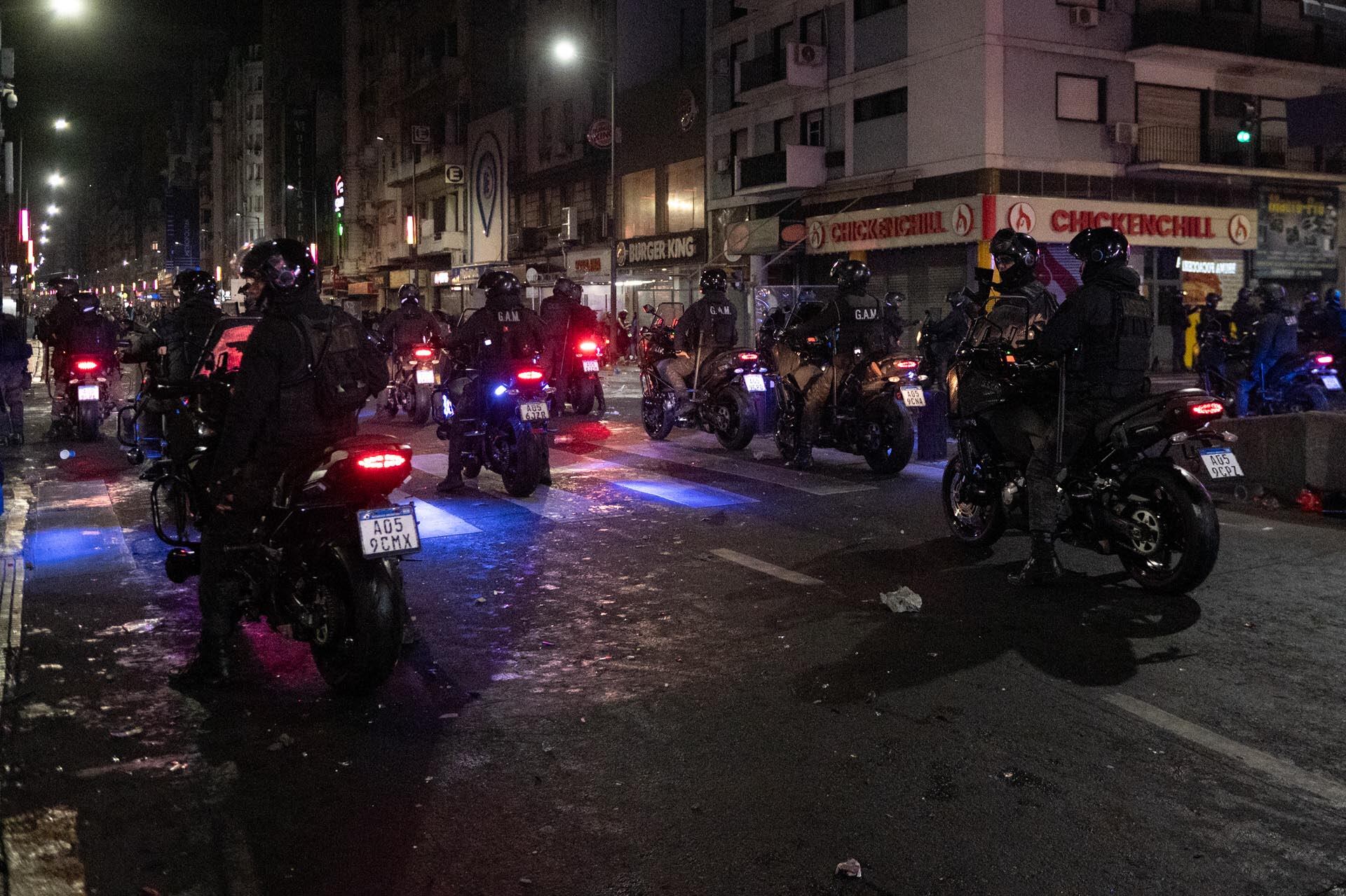 Incidentes en el Obelisco durante los festejos por el bicampeonato de la Copa América