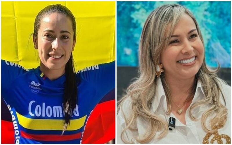 Mariana Pajón y la alcaldesa de Ibagué, Johana Aranda