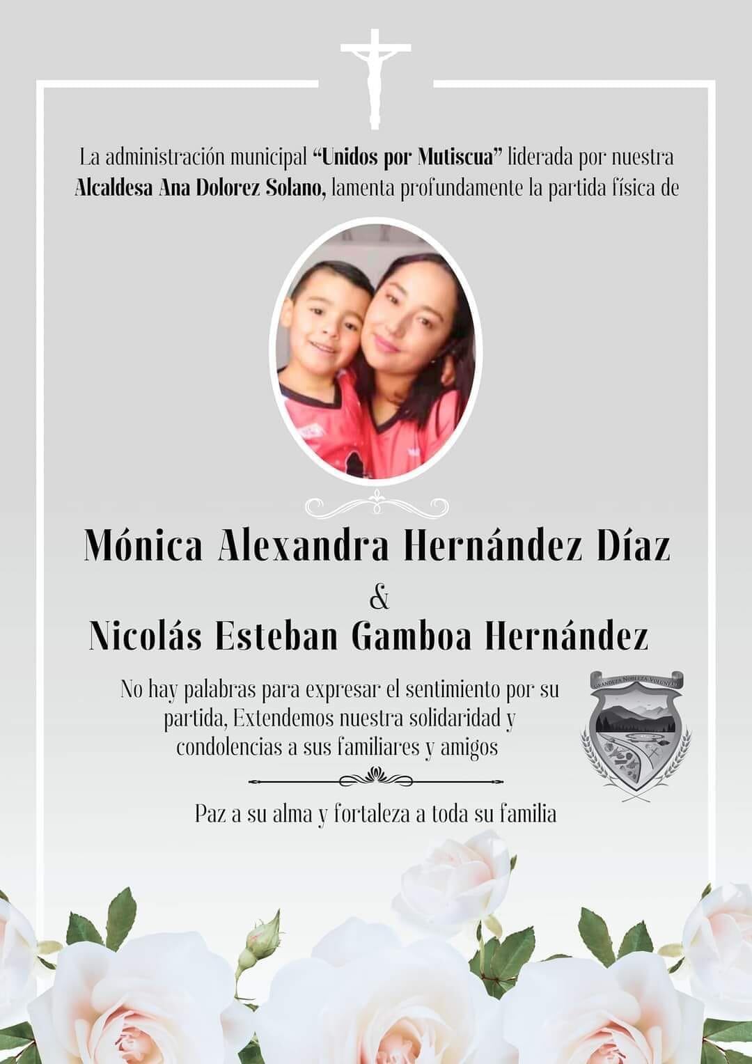 La alcaldía lamentó la muerte de la mujer y su hijo - crédito @elregional / Facebook