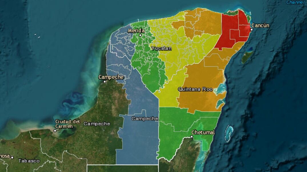 Alerta en la Península de Yucatán por el paso del Huracán Helene.