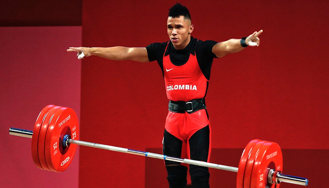 Luis Javier Mosquera levantó la primera medalla para Colombia en Tokio 2020. Foto: prensa COC.