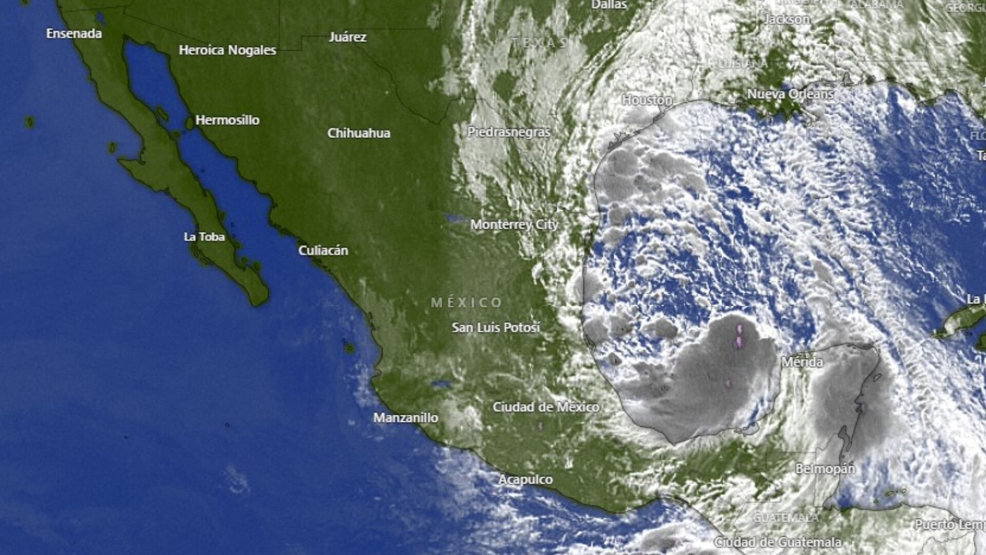 Mapa del clima en México para este miércoles 19 de junio; se aprecia el potencial ciclón tropical uno en el Golfo de México