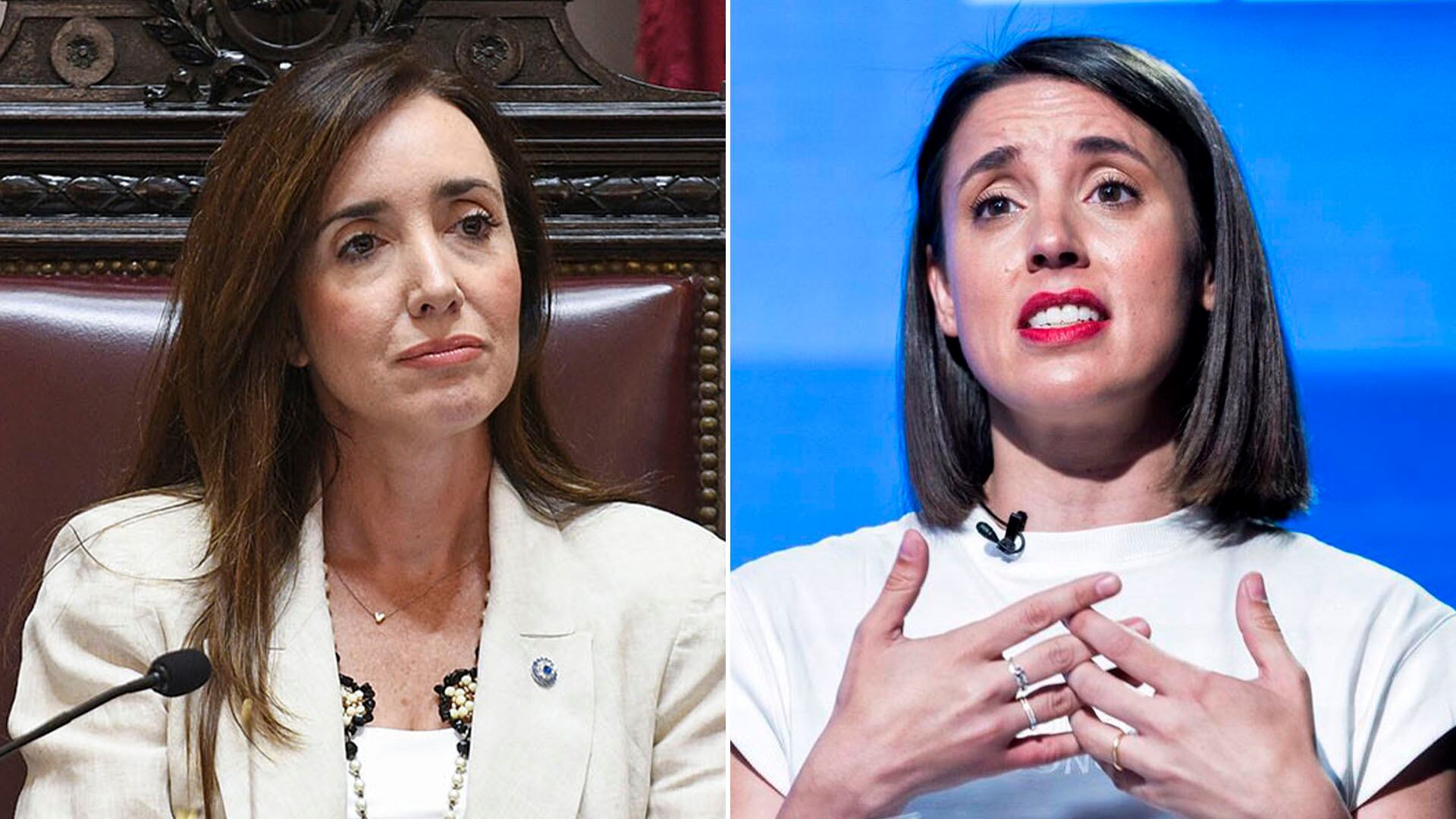 Victoria Villarruel e Irene Montero portada