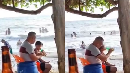 Hombre estaría dándole cerveza a menor de dos años en playas de Antioquia: el video generó polémica