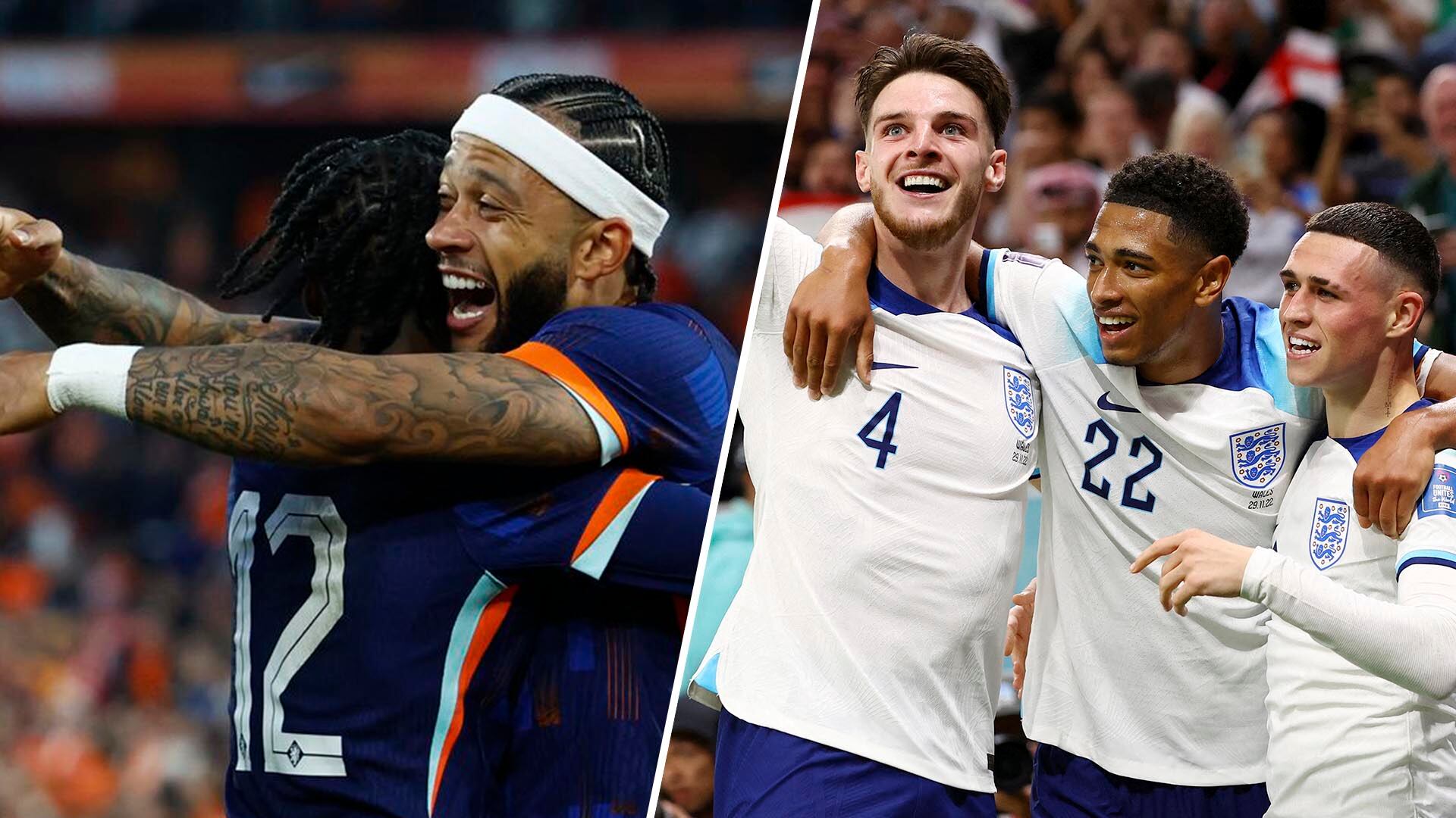Segunda jornada de Eurocopa - Países Bajos e Inglaterra