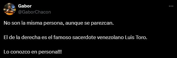 Muchas personas en redes sociales han salido a desmentir que el sacerdote Toro estuviera implicado en la pelea entre hinchas de Colombia y Jugadores de Uruguay - crédito @GaborChacon/X