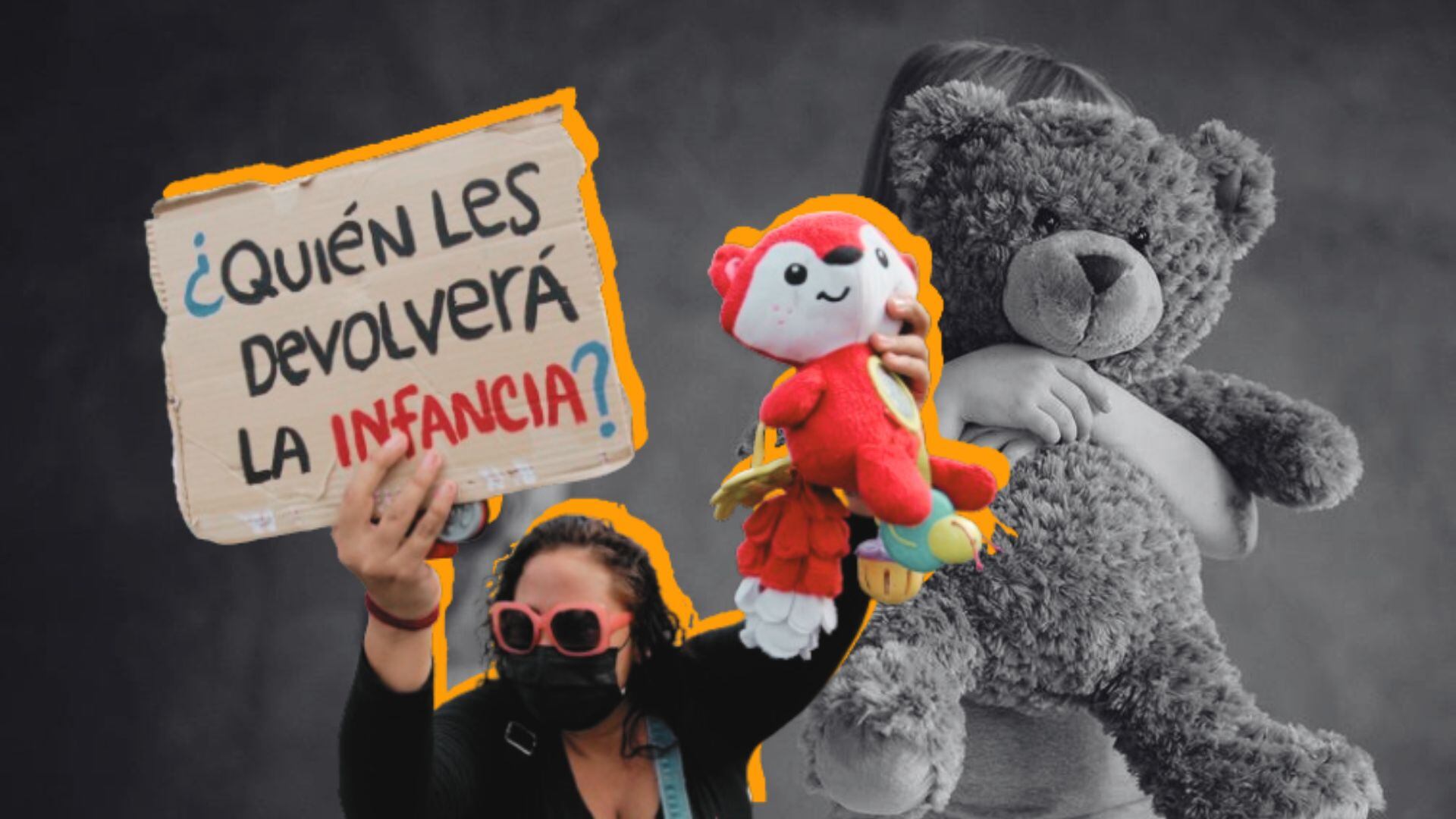 Cartel en contra del maltrato infantil.