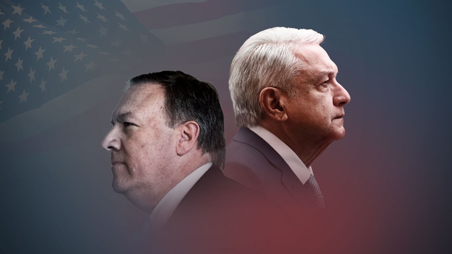 Imagen de AMLO y Mike Pompeo, exsecretario de Estado de EEUU