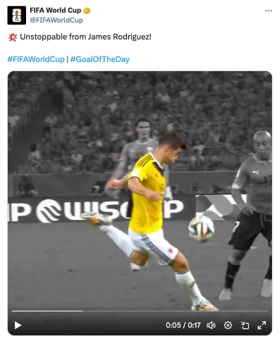 Gol de James Rodríguez contra Uruguay 2014