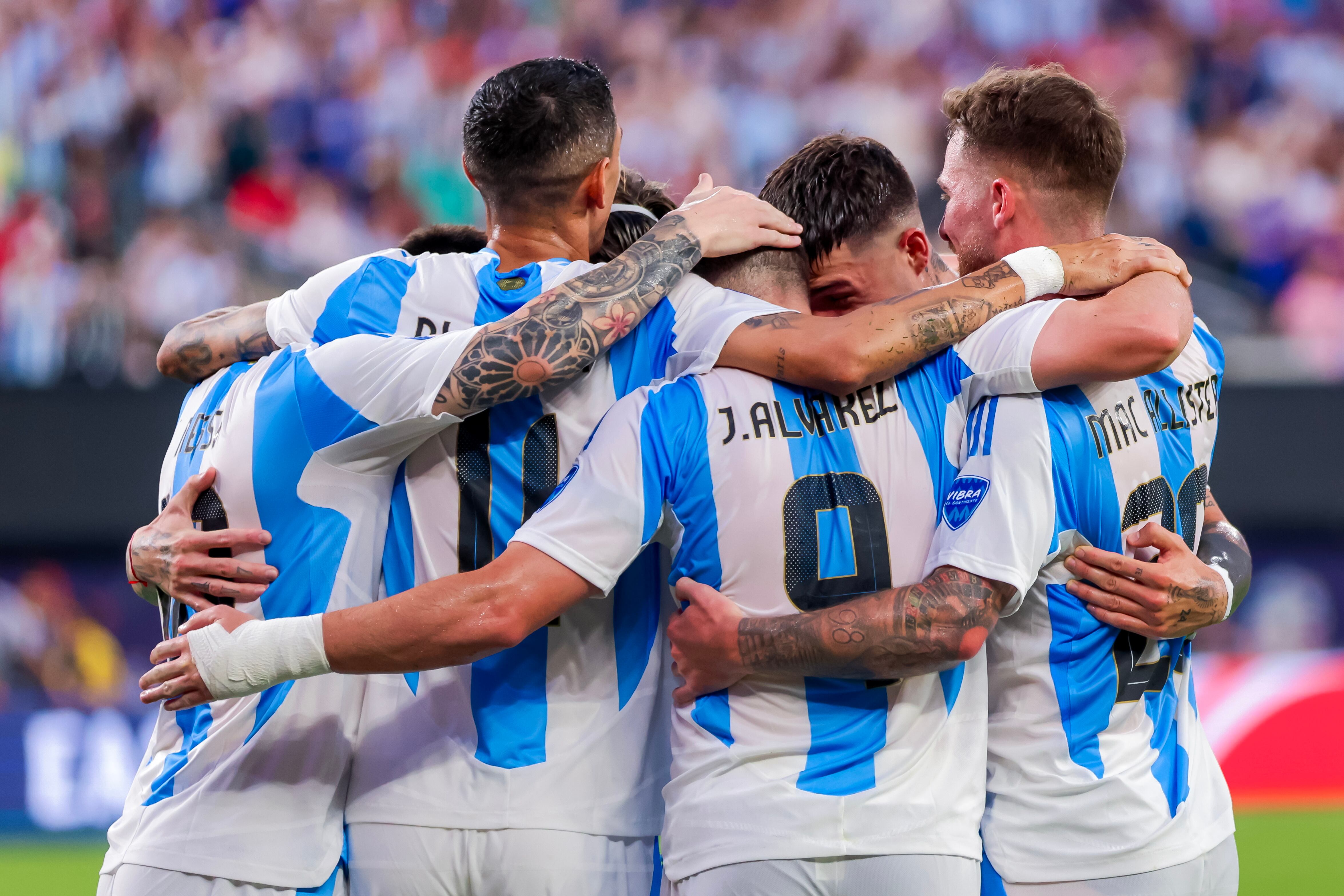 Argentina llega de vencer a Canadá en las semifinales de la Copa América - crédito Justin Lane/EFE
