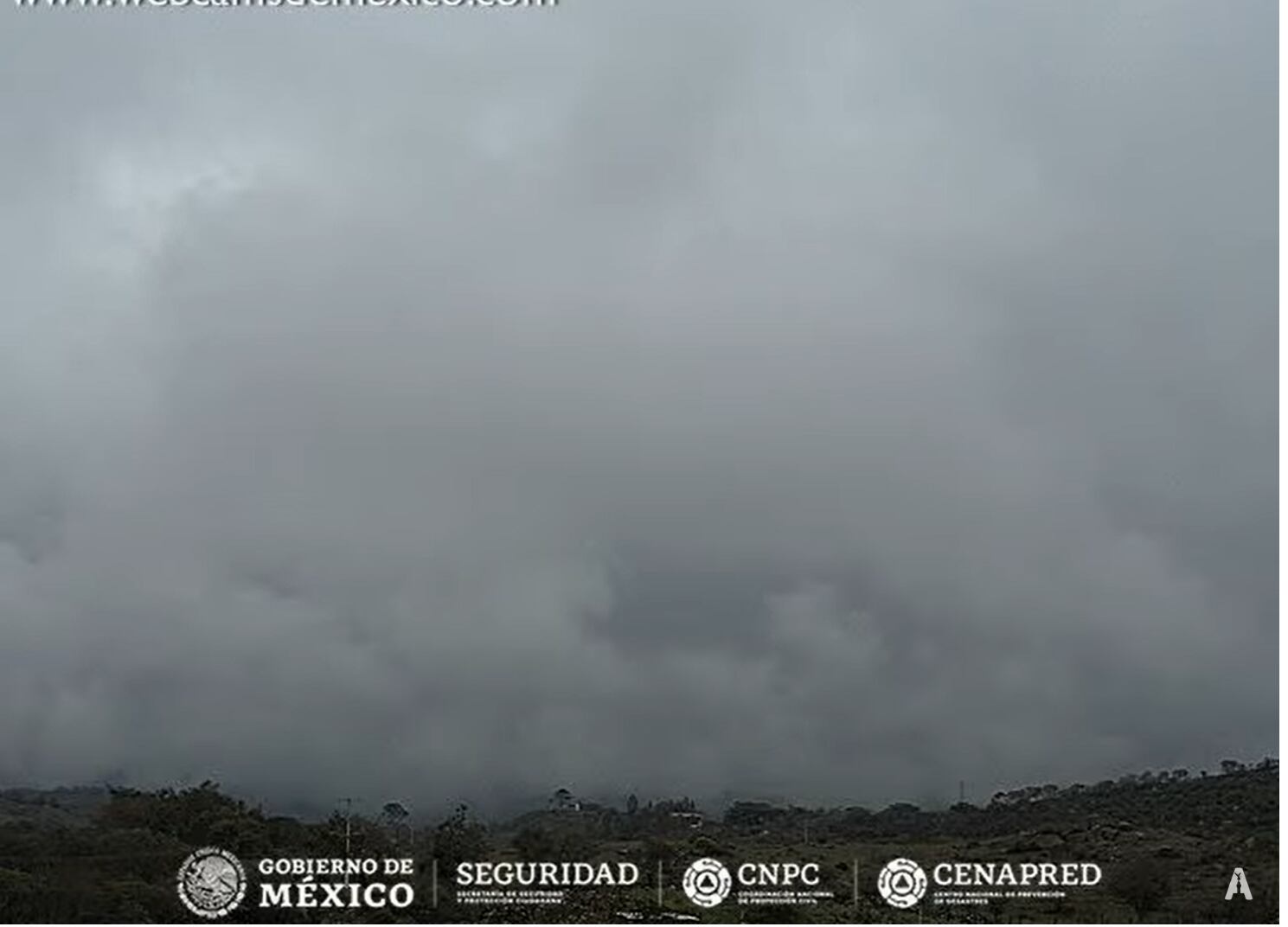 Imagen 1: Volcán de Fuego de Colima, 13:31 h (hora local).