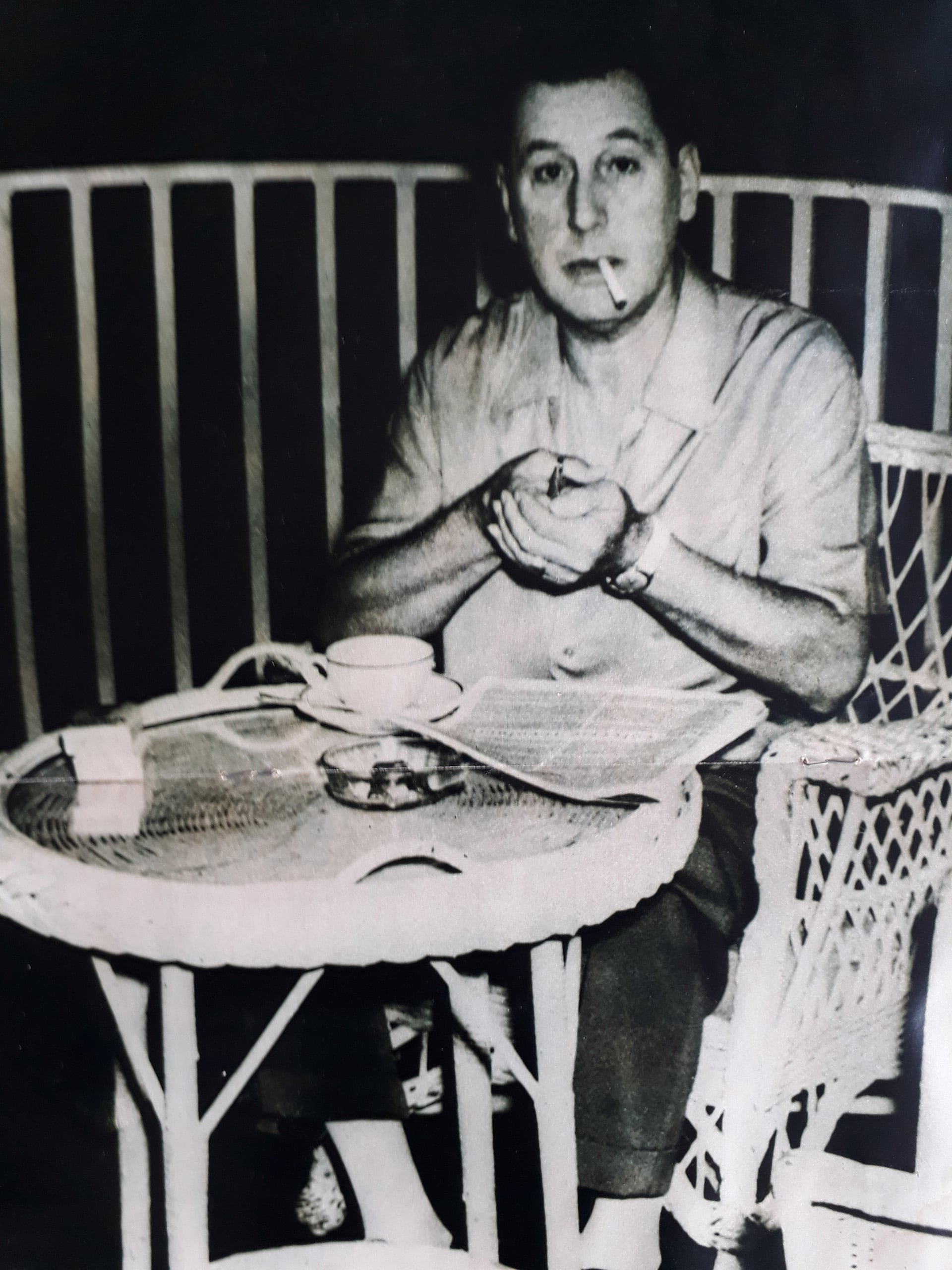 Perón en el exilio en Venezuela, en 1957. Ya estaba con Isabel