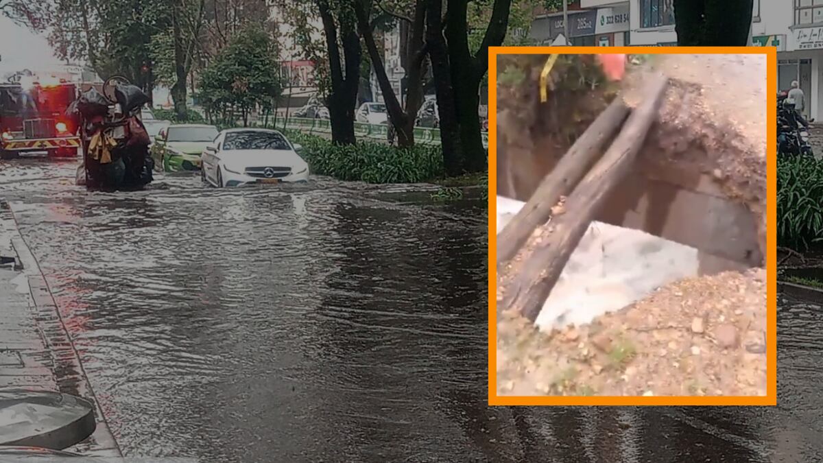 Por aumento de lluvias en Bogotá, el estado del puente ha empeorado - crédito Bogotá Tránsito/X y prensa Diana Diago