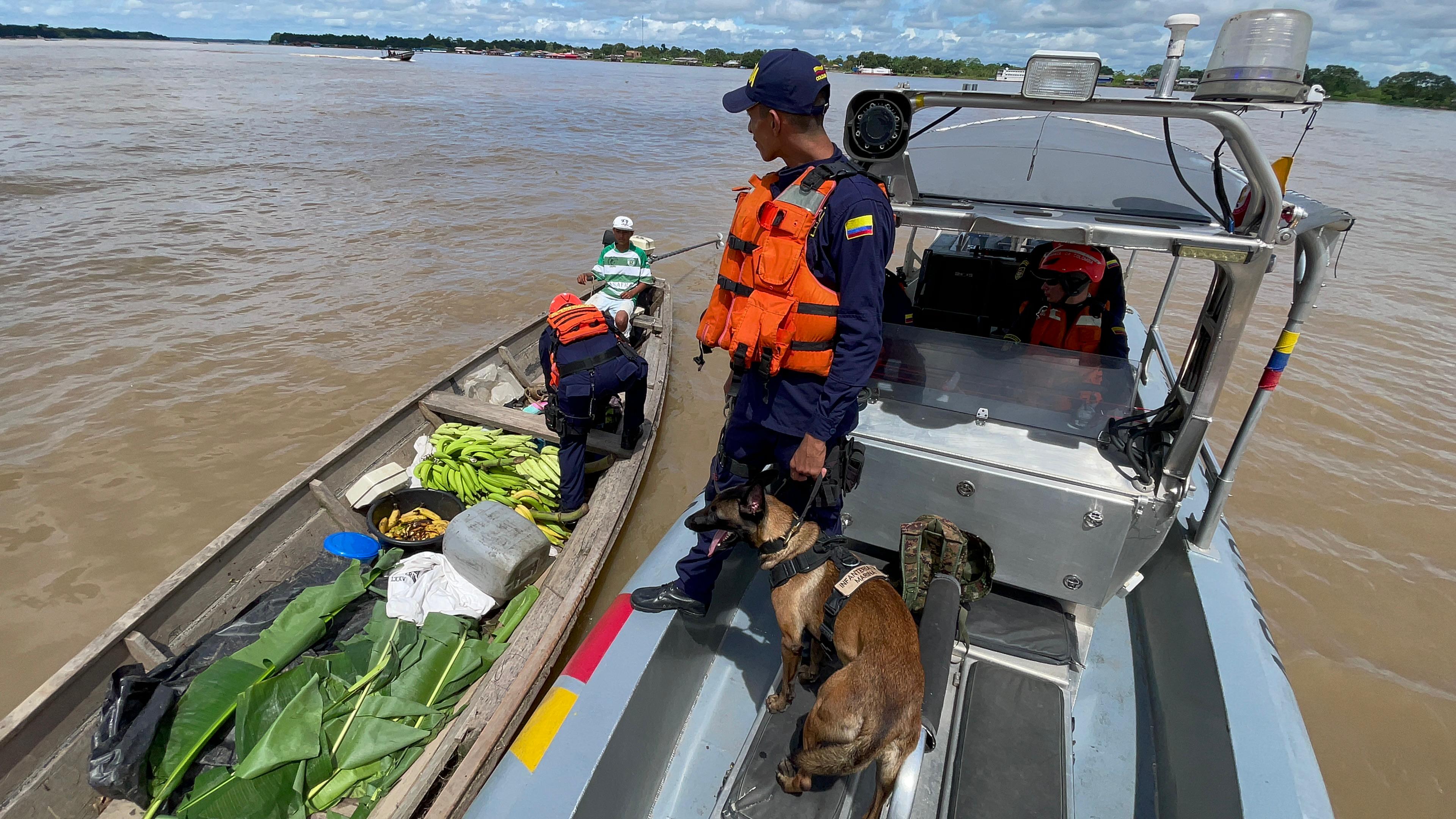 París, la perrita de las fuerzas militares en el Amazonas