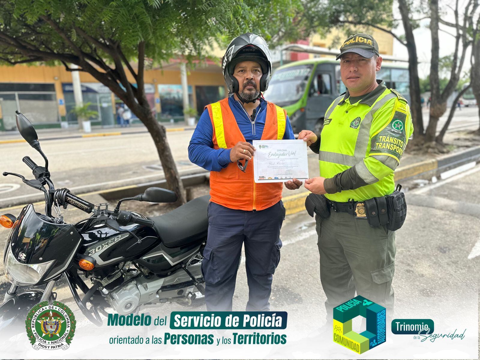 Las autoridades trabajan en generar responsabilidad vial - crédito Policía Cartagena / X