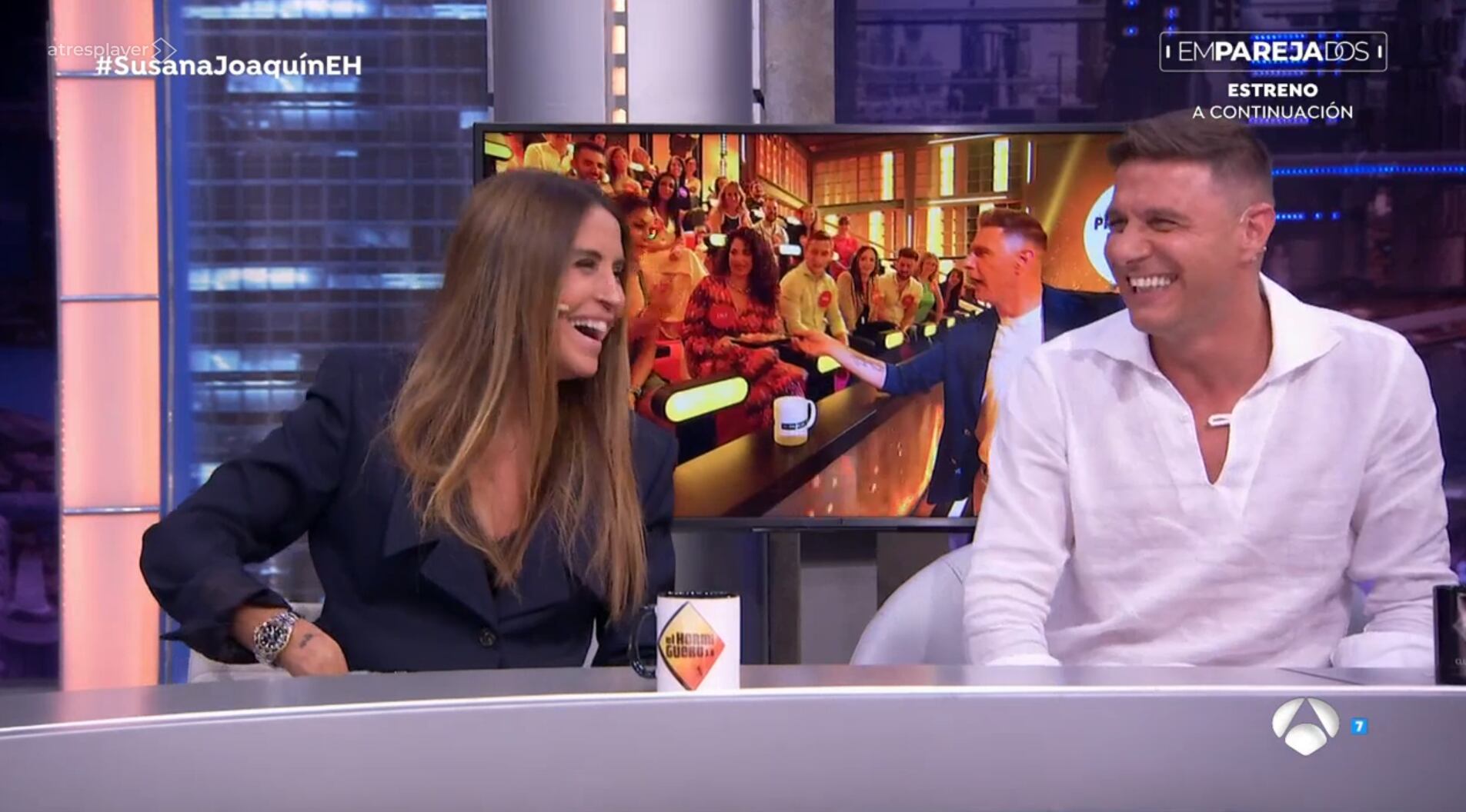 Joaquín Sánchez y Susana Saborido en 'El Hormiguero'. (A3Player)