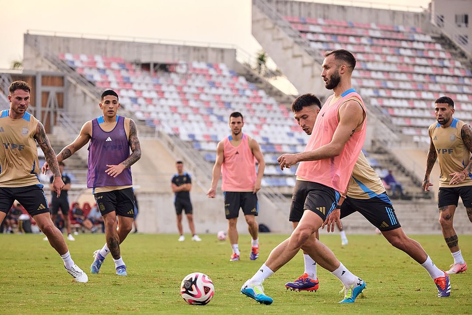 Entrenamiento de la selección argentina