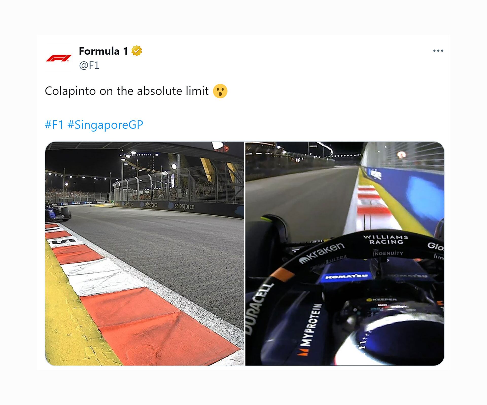 Reacciones de la F1 con Colapinto: