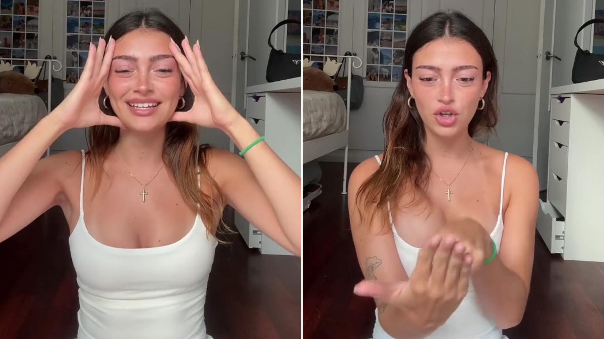 El novio descubrió su imagen en una foto de comunión antigua (TikTok)