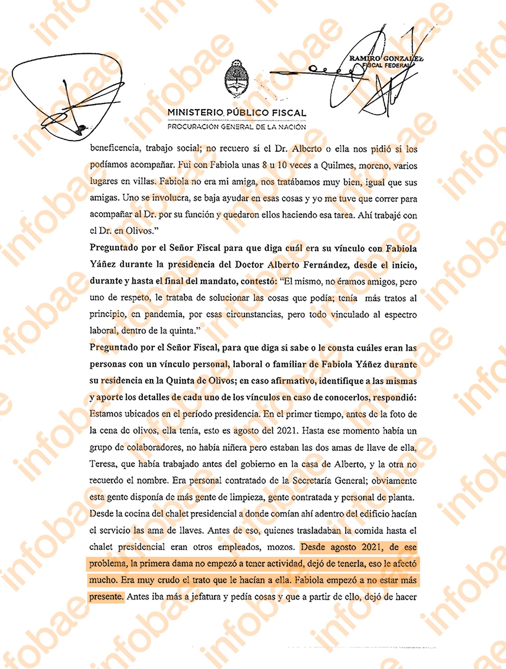 “Era muy crudo el trato que le hacían a Fabiola Yañez”: la declaración completa de Daniel Rodríguez