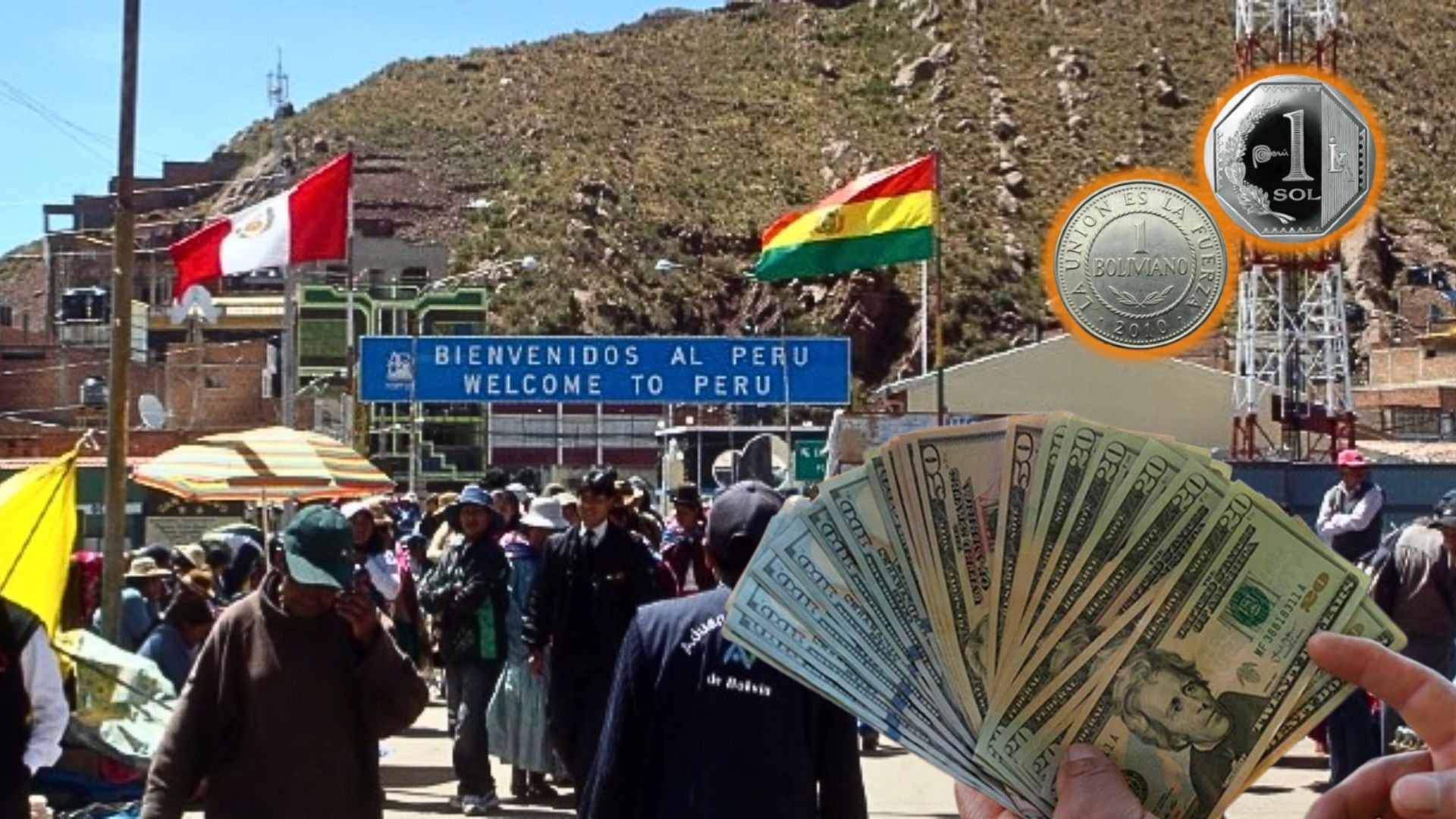 Precio del dólar y soles en Desaguadero, Perú