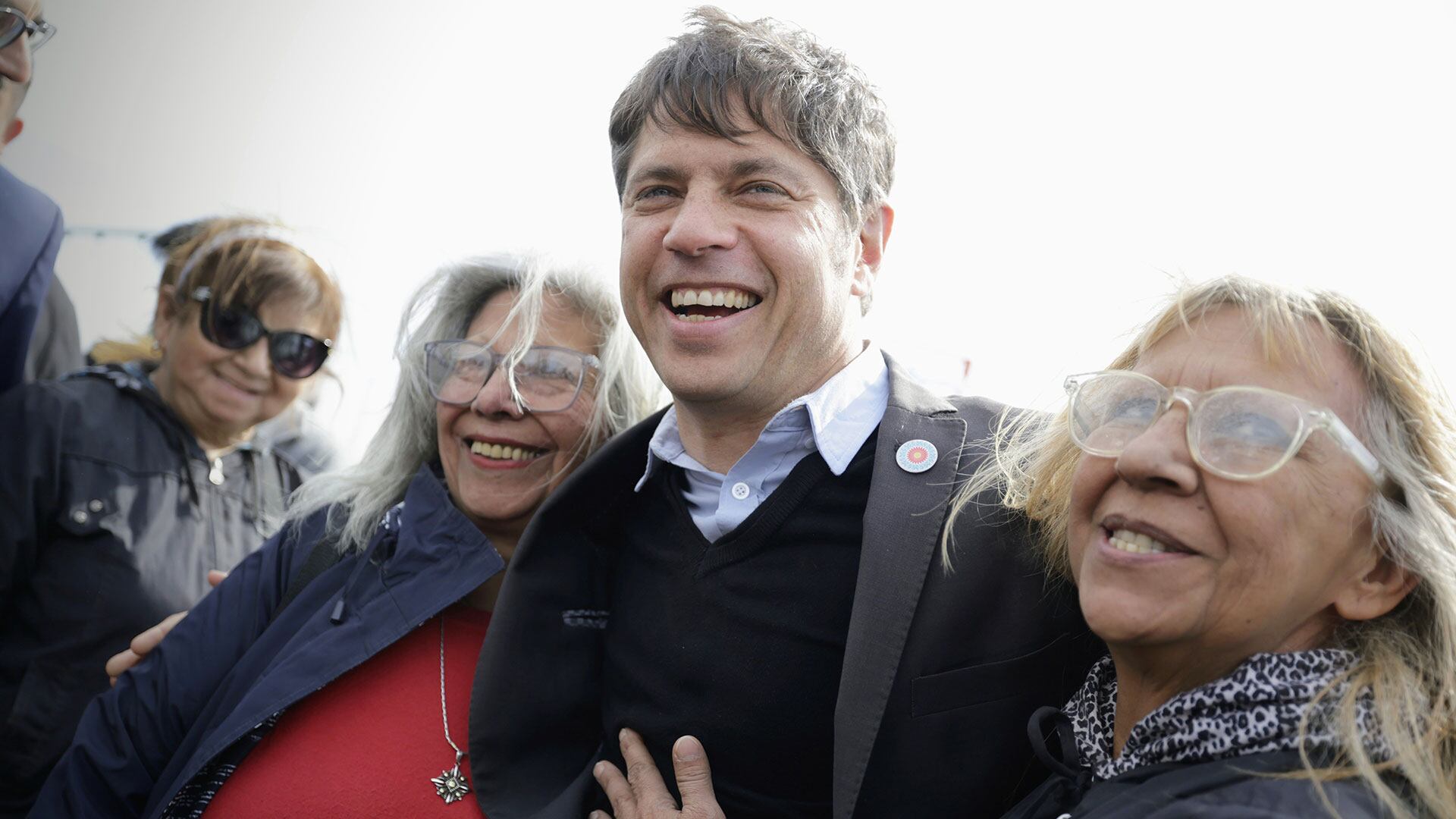 Axel Kicillof en el puerto de Coronel Rosales