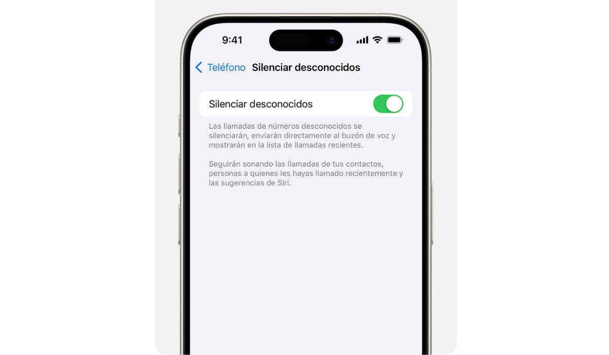 Los usuarios evitarán recibir llamadas de números desconocidos. (Apple)