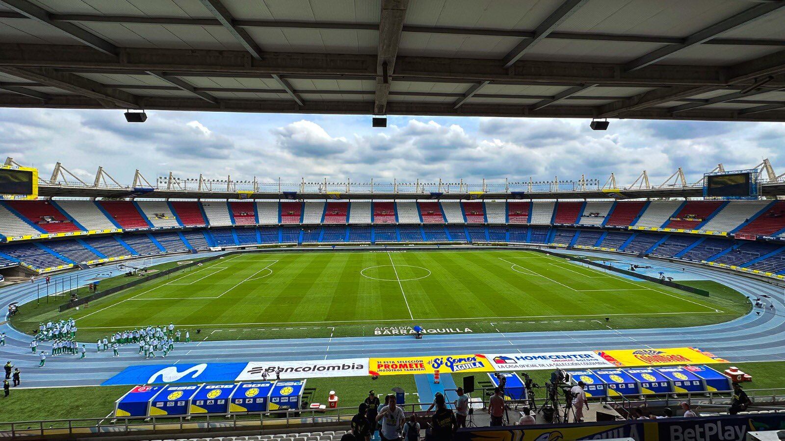 El estadio Metropolitano de Barranquilla a horas del partido entre Colombia vs. Brasil - crédito Federación Colombiana de Fútbol